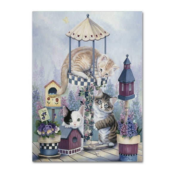 Trademark Fine Art 'Cat Carousel' Canvas Art by Jenny Newland
