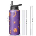 thumbnail image 4 of Halloween Tumbler 32oz with Handle and Straw – Double Wall Insulated Stainless Steel Mug – Witch Skull Ghost Pumpkin Design – Coffee Cup Gift for Women Men, 4 of 5