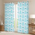 thumbnail image 2 of jejeloiu Retro Bohemian Flowers Black Out Curtains,Chic Bowknot Ribbon Curtains Pack of 2 (42x63 Each),White Blue Bedroom Curtains For Men Womwn,Microfiber Bedroom Decor, 2 of 6
