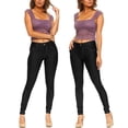 thumbnail image 3 of 2 Women Stretchy Denim Jegging Jeans Pants Tummy Control Fitted Black Small Sale, 3 of 7