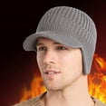 thumbnail image 2 of MesaSe Visor Hat Windproof All Match Comfortable Ear Protection Knitted Hat for Men, 2 of 10