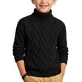 thumbnail image 2 of KyCheLot Pullover Sweaters for Boys Girls Solid Color Long Sleeve Round Neck Clothes Trendy Warm Knitted Tops, 2 of 6