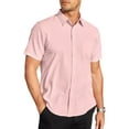 thumbnail image 2 of GENTS BLISS Short Sleeve Mens Dress Shirts Casual Solid Shirts for Men Regular Oxford Tops with Pocket, 2 of 10