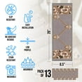 thumbnail image 2 of Slip-Resistant, Non-Adhesive, Durable, Stain-Resistant, Washable 8.5x26 in. Stair Treads to Enhance Safety, Protect Stairs, and Reduce Noise. Gray French Fleur De Lis Design, Set of 13, 2 of 7