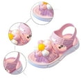 thumbnail image 5 of LIIPEE Girls Sandals Summer Fashion Cute Flower Open Toe Non- Soft Sole Shoes Girl Sweet Daily Princess Sandal,Pink,3-3.5 Years, 5 of 9