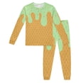 thumbnail image 4 of Rhuody Boy Pajamas Ice Print Long Sleeve Sleepwear Crewneck Tops Pants 2 Piece Pj'S Set Cute Clothes Green 6-7 Years, 4 of 4