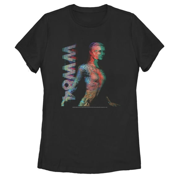 Women's Wonder Woman 1984 Cheetah Glitch Graphic Tee Black X Large