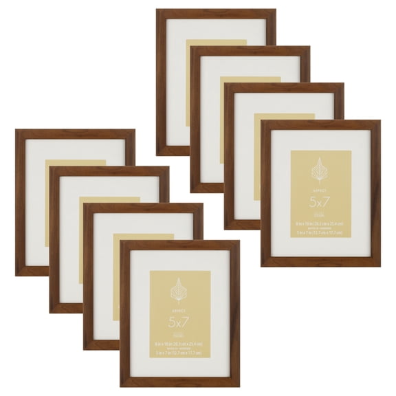 Studio Decor Rustic 5" x 7" Frame with Mat, Aspect, 8 Pack