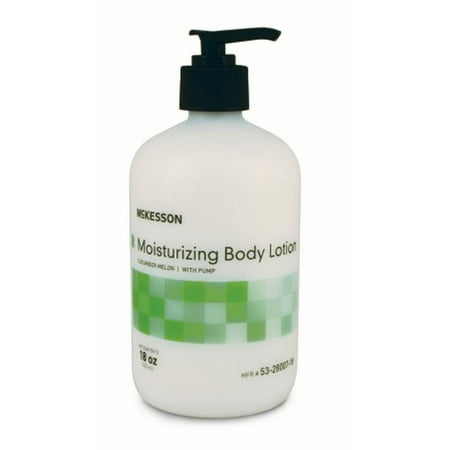 McKesson Hand and Body Moisturizer 53-28007-18, 18 Ounces Single Pump Bottle Cucumber Melon