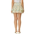 thumbnail image 4 of Allegra K Women's Floral Elastic High Waist A-Line Mini Short Skirts, 4 of 7