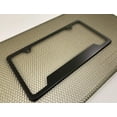 thumbnail image 4 of Premium Corrosion-Resistant Stainless Steel Matte Black Powder Coated 2-Hole Standard CAR Heavy Duty License Plate Frames with Free Set of Screws and caps - Set of 2 Frames, 4 of 8