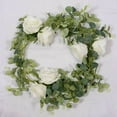 thumbnail image 6 of Sinhoon 7.2 FT Artificial Silk Rose Garland Vine Flower String Xmas Wedding Home Decor (Ivory), 6 of 14