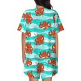 thumbnail image 4 of Womens Pajama Sets With Pocket, Octopuses Lounge Sets Short Sleeve Sleepwear PJ Sets for Women, 4 of 6