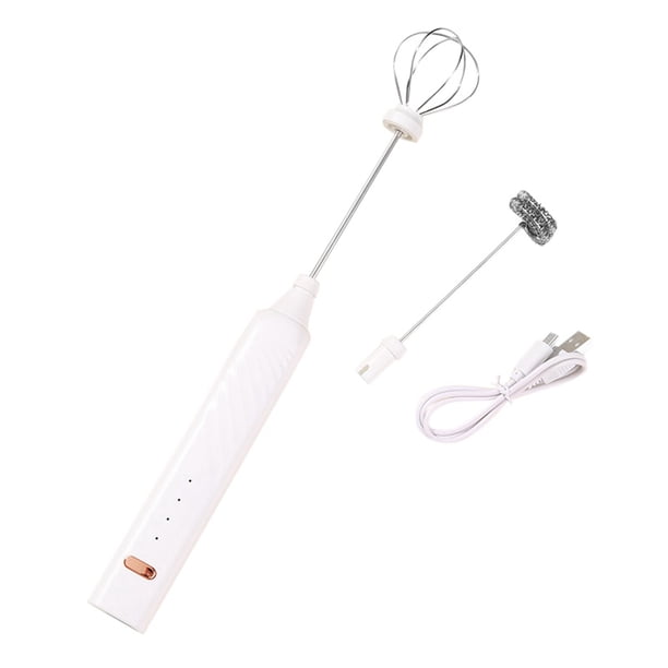 Batidor de huevos eléctrico de 3 velocidades, inalámbrico, para hornear, espumador de leche, multifunción, doble cabezal, USB, eléctrico, para café y leche