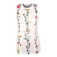 thumbnail image 4 of Verano mujer moda cuello redondo sin mangas estampado Casual Tee Tops Wmkox8yi bvn3577, 4 of 5