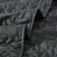 thumbnail image 5 of Jessy Home Quilt Set Queen/Full Solid Gray Quilt Floral Microfiber Bedspread Coverlet, 5 of 7