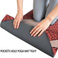 thumbnail image 3 of Red Strawberry Plants Fruit Beige Pattern Hot Yoga Mat Towel Non Slip for Hot Yoga - Quick-Drying Yoga Mat Cover with 4 Corner Pockets with Travel Bag - Hot Yoga Towel Non Slip 70"x26", 3 of 6