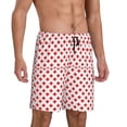 thumbnail image 2 of Kdxio Red Cross Print Mens Sleep Shorts Bottoms Soft Comfy Pajama Wear Pants with Drawstring Pockets, 2 of 5