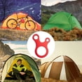 thumbnail image 5 of 20 Pieces Aluminum Alloy Guyline Cord Adjuster Tent Tensioners Rope Adjuster Tent Rope Adjusters for Outdoor Camping Hiking, Red, 5 of 5