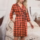 thumbnail image 1 of HongQid Womens Robe Lightweight Short Polyester Cotton Bathrobe Soft Ladies Sleepwear with Pockets and Belt, 1 of 7