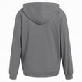 thumbnail image 4 of Godom Women's Hoodies Casual Long Sleeve Half Button Drop Shoulder Pullover Tops Loose Drawstring Hooded Sweatshirt, 4 of 7
