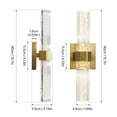 thumbnail image 5 of Set of Two Gold Wall Sconces LED Crystal Wall Light Fixtures for Living Room Bathroom Living Roon Bedroom Hallway, 5 of 10