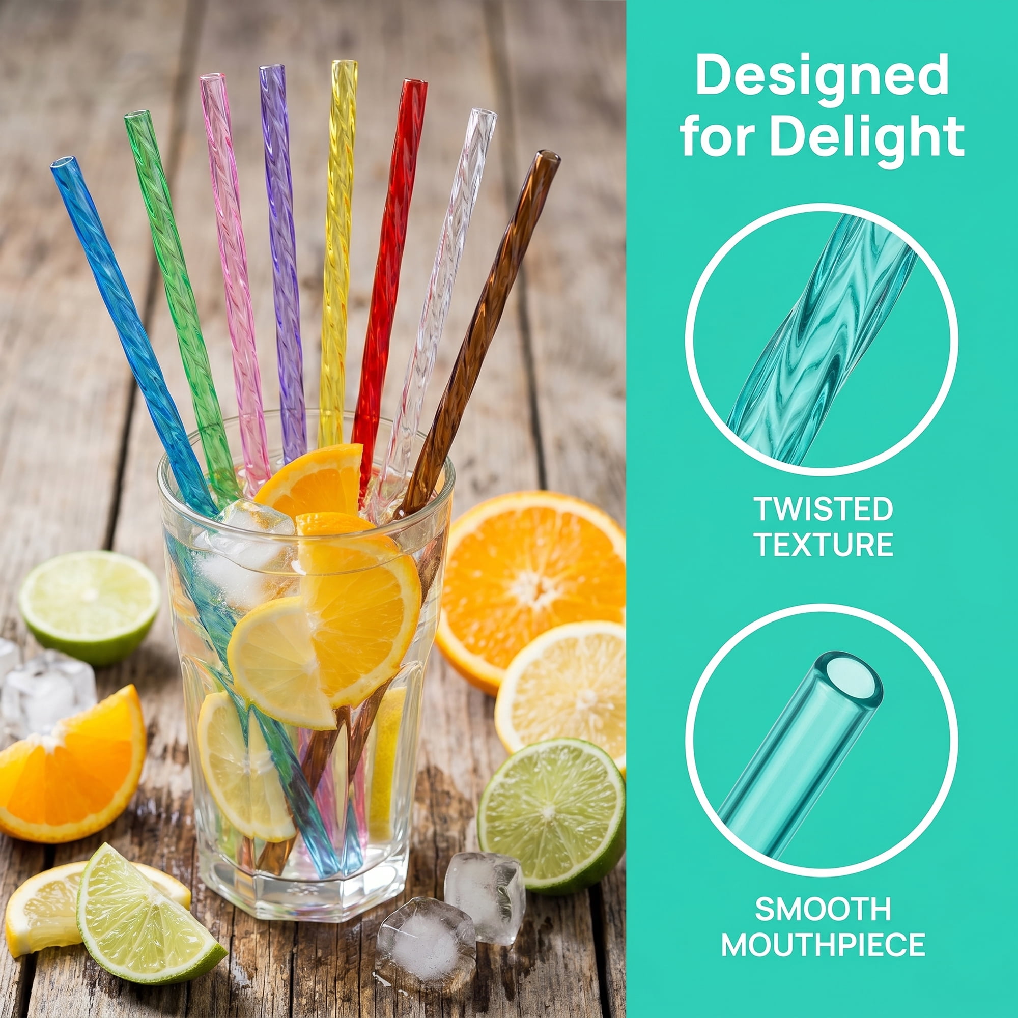 Unique Bargains 12Pcs Reusable Plastic Straws for 40 oz Tumbler Color F