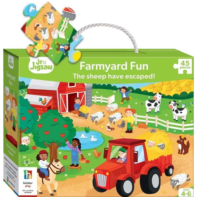 Libro Rompecabezas: Farmyard Fun 45 Pzs Tapa Blanda, Autor No Aplica, Editorial Hinkler Books