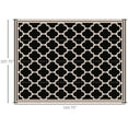thumbnail image 5 of Patio Furniture Sets Outsunny Reversible Outdoor Rug Carpet, 9' x 18' Waterproof Plastic Straw Rug, Portable RV Camping Rugs with Carry Bag, Large Floor Mat for Backyard, Deck, Picnic, Beach, Black &, 5 of 5