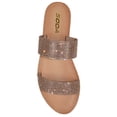 thumbnail image 2 of Soda Shoes Women Flip Flops Slippers Sandals Double Strap Slide Casual Bling Rhinestone Crystals AMONG-S Penny Rose Gold 5.5, 2 of 2