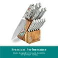 thumbnail image 3 of The Pioneer Woman Pioneer Signature 14-Piece Stainless Steel Knife Block Set, Gray Floral, 3 of 5