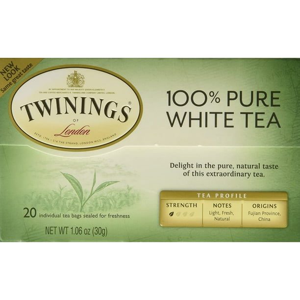 TWININGS TEA, TEA,PURE WHITE 20 BAG
