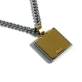 thumbnail image 2 of Pre-Owned FENDI Men's Necklace Pendant Palladium & Gold Color, 2 of 9