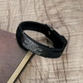 thumbnail image 3 of To My Son Gift Never forget that i love you Love Quote bracelets, Black Silicone Stainless Steel Inspirational Bracelet,Graduation Birthday Christmas Gift gift from Mom Dad, 3 of 4