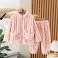 thumbnail image 2 of fatyb Toddler Boys Girls Fuzzy Fleece Lounge Outfits Long Sleeve Tops Soft Pants Fall Winter Clothes, 2 of 3