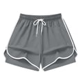 thumbnail image 4 of CAIVO Women Lightweight Solid Color Shorts For Casual Athletic Shorts With Comfort And Everyday Wear Stylish Summer Outdoor Work Bottoms, 4 of 4