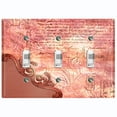 thumbnail image 1 of Metal Light Switch Plate Cover Blue Floral Damask Frame Honeycomb Trim DAM059, 1 of 1