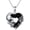 A-Skull Rose, variant on Skull Snake Necklace 925 Sterling Silver Black Heart Crystal Skull Pendant, Gothic Skeleton Snake Necklace Goth Punk Jewelry Gifts for Men Women Birthday Halloween