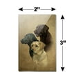 thumbnail image 3 of Labrador Retriever Trio Dogs Portrait Rectangle Acrylic Fridge Refrigerator Magnet, 3 of 5