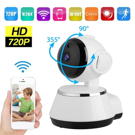 TSV WiFi PTZ Camera 720P HD, Wireless Connection, Motion Sensor, Night Vision, IP Home Security Camera System,