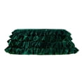 thumbnail image 3 of 4 Tier Ruffled Christmas Tree Skirt Layered Pleated Polyester Tree Base Cover Burgundy Green Xmas Tree Collar For Home Decor Green Festive Winter Event Cozy Warm Holiday Party, 3 of 8