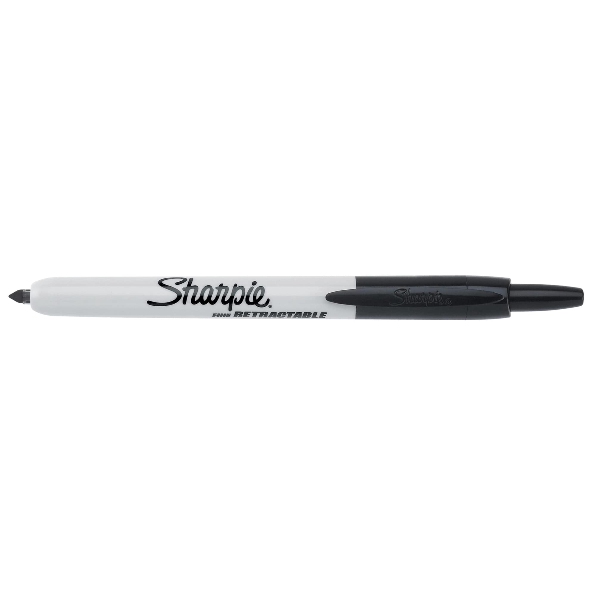 Sharpie Retractable Permanent Marker, Fine Point, Black