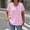 Pink, variant on Women Clothes Peter Pan Collar Tops Women Solid Color Button Down Pleated Regular Fit Summer Soft and Comfortable Women's T-Shirts for Everyday Casual Wear
