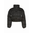 thumbnail image 4 of Women' S Cropped Quilted Puffer Jacket Outerwear Coats Black L, 4 of 9