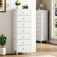 thumbnail image 2 of Satifur 7-Drawer Tall Dresser Bedside Fabric Nightstand with Storage,White, 2 of 7