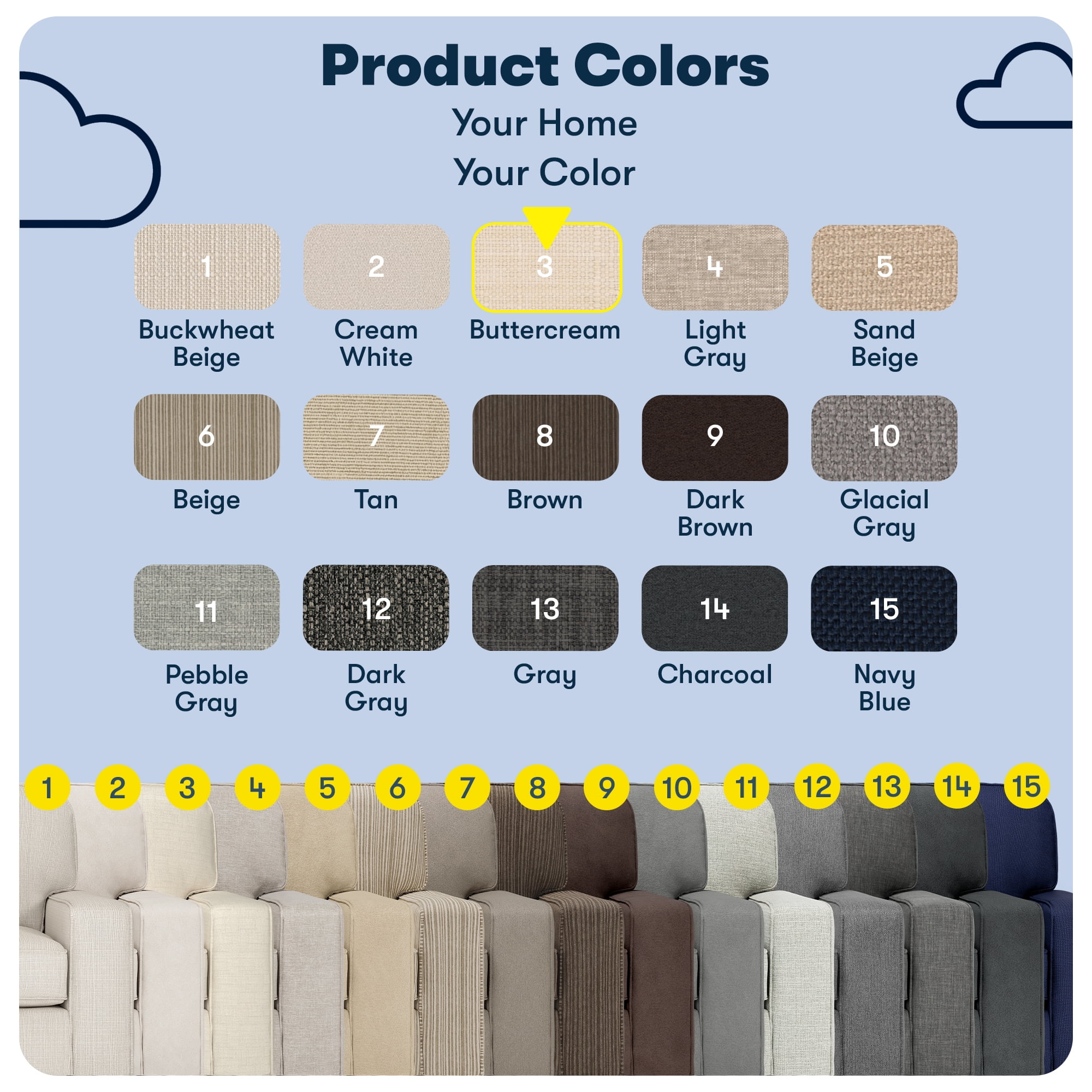 Serta Palisades 61" Track Arm Sofa, Easy Care Polyester, Loveseat or Couch for Small Spaces, Buttercream