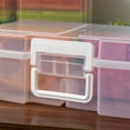 thumbnail image 4 of IRIS 4" x 6" Photo Craft Keeper Storage Boxes with Handle and 12 cases, Rainbow Color, Set of 2, 4 of 4