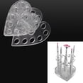 thumbnail image 3 of Heart  Shape 12 Holes Brush Pen Holder Nail Tool Display Shelf Organizer, 3 of 10