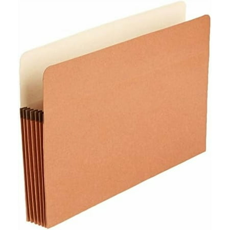 Expanding Accordion File Folder Organizer, Legal Size, 5-1/4 Inch Expansion, Document Storage, Reinforced, Large Capacity, Red, 50-Pack, 9.5 x 14.8 Inches