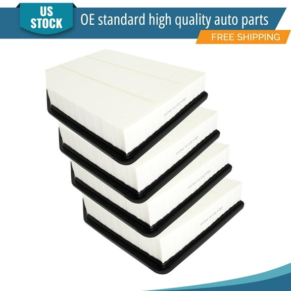 YXPCARS 4PCS Front Engine Air Filter for Chevrolet Silverado Tahoe 1500 GMC Sierra 1500 Cadillac, New Air Filter Replacement (CA12404)